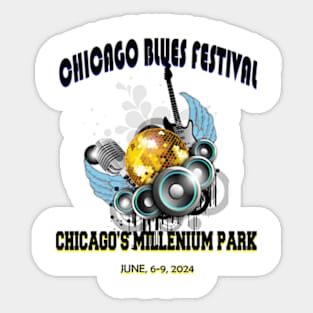 CHICAGO BLUES FESTIVAL T SHIRT Sticker